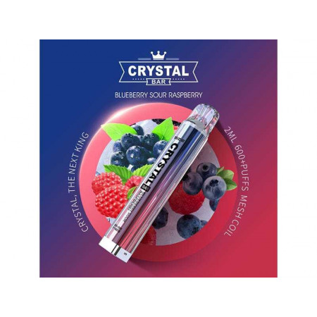 Crystal Bar Blueberry Sour Raspberry E-Shisha 20mg