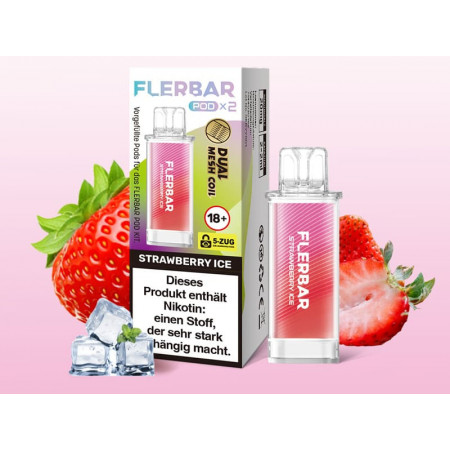 Flerbar Strawberry Ice Pods 2x2ml 20mg