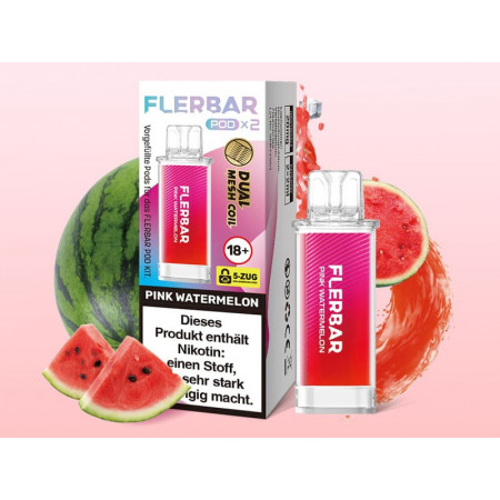 Flerbar Pink Watermelon Pods 2x2ml 20mg