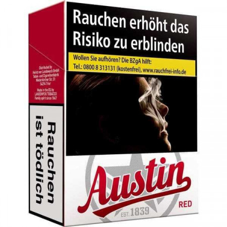 Austin Red XL Zigaretten – Mehr Inhalt, voller Geschmack