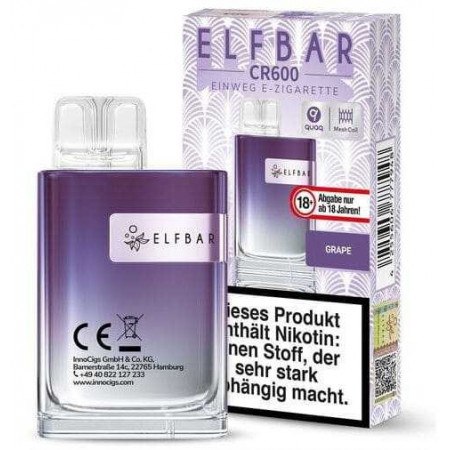Elfbar CR600 Grape Einweg E-Zigarette 20mg