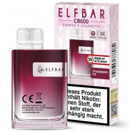 Elfbar CR600 Strawberry Ice Einweg E-Zigarette 20mg
