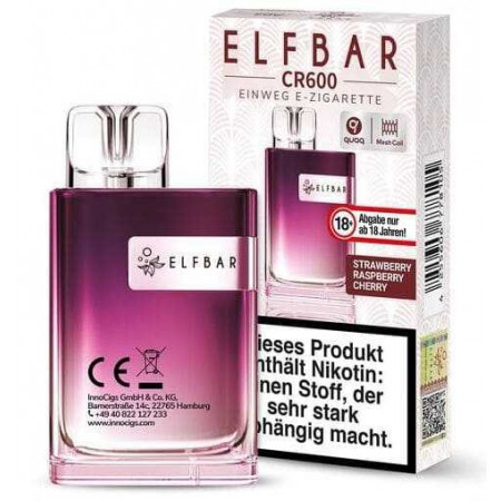 Elfbar CR600 Strawberry Raspberry Cherry Einweg E-Zigarette 20mg