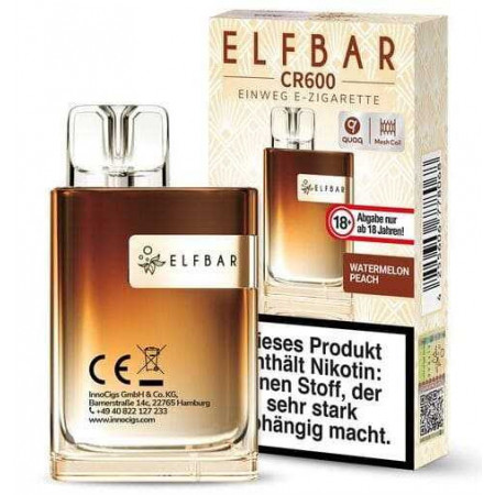 Elfbar CR600 Watermelon Peach Einweg E-Zigarette 20mg