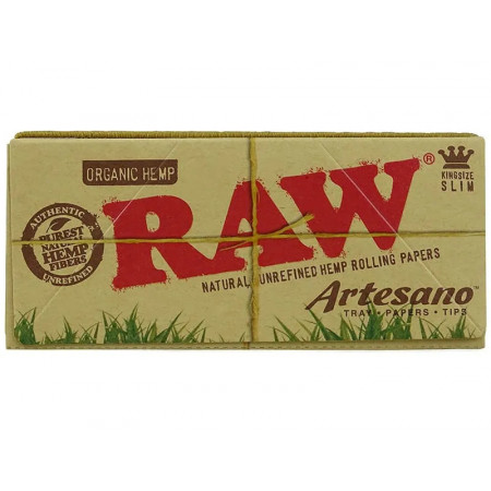 RAW Artesano Organic Hemp King Size Slim + Tips