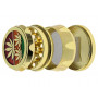 Grinder "Hanfblatt Gold" Metall