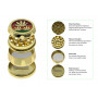 Grinder "Hanfblatt Gold" Metall 1