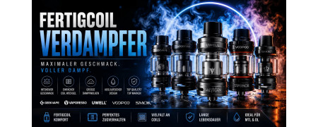 Fertigcoil Verdampfer kaufen – moderne Vape Tanks