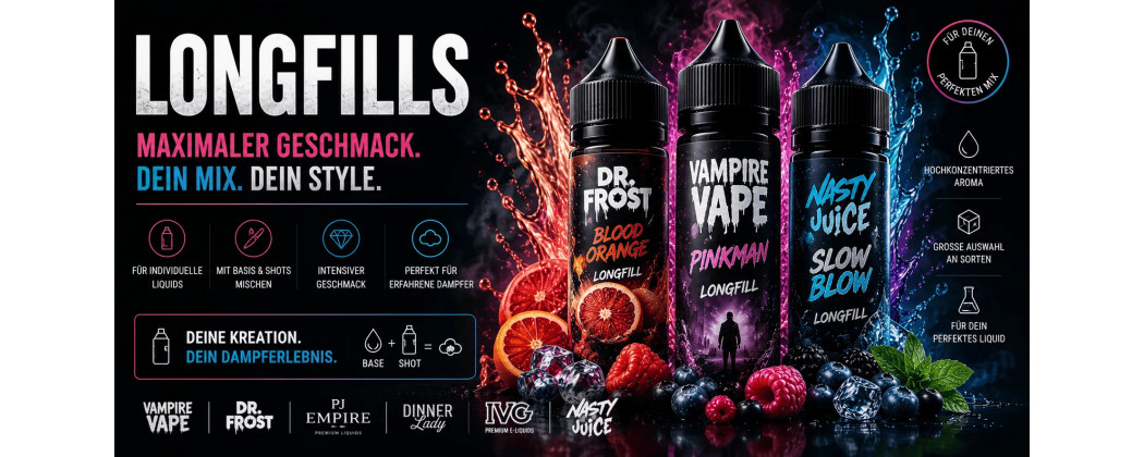 Longfills – Aromen & Liquid Mischungen