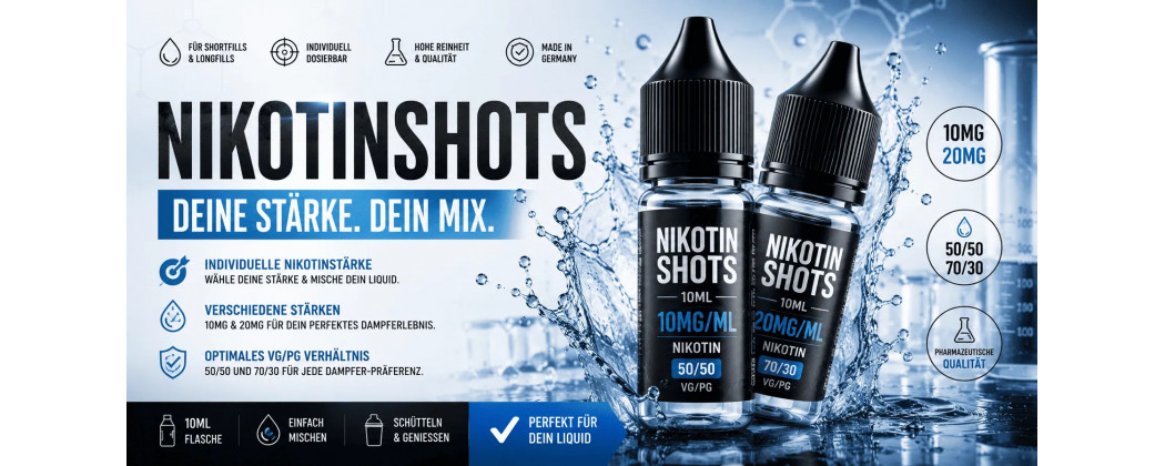 Nikotinshots – Shots für Liquids