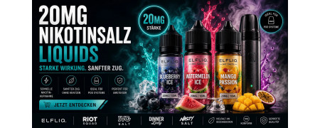 Nikotinsalz Liquids 20mg entdecken