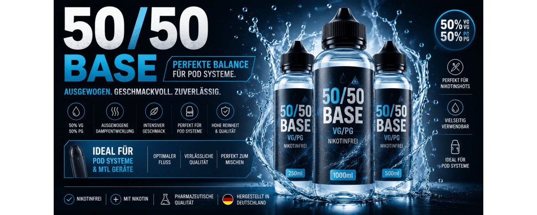50/50 Base – VG/PG Basen entdecken