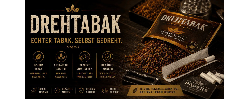 Drehtabak kaufen – Sorten, Marken & Feinschnitt