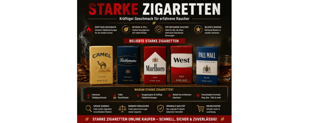Starke Zigaretten online kaufen – Intensiver Geschmack