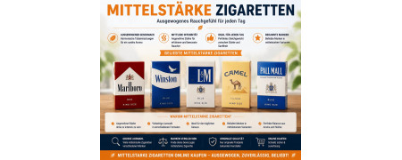 Mittelstarke Zigaretten online kaufen – Ausgewogener Geschmack