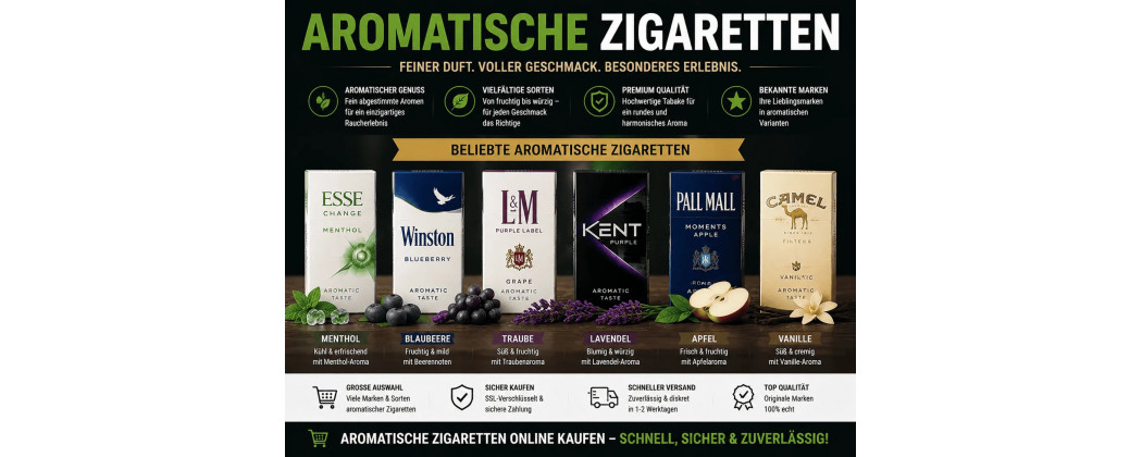 Aromatische Zigaretten online kaufen – Frucht & Aroma