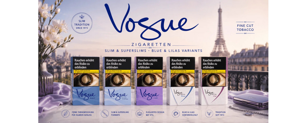 Vogue Zigaretten – Slim & SuperSlims entdecken
