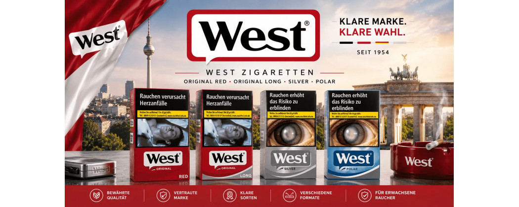 West Zigaretten – Original, Silver & Polar