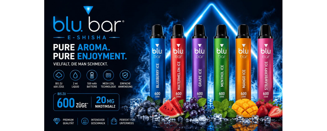 blu bar E-Shisha kaufen | Aromen & Vape Auswahl