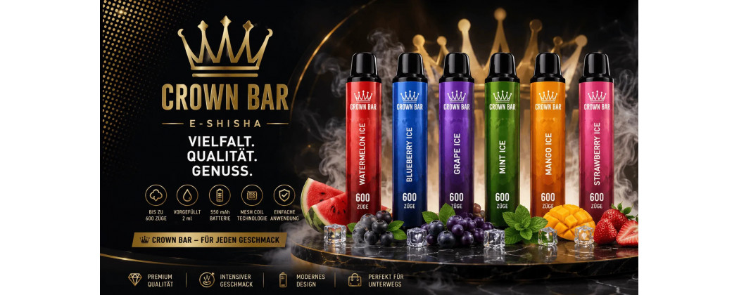 Crown Bar kaufen – E-Shisha & Vape Produkte