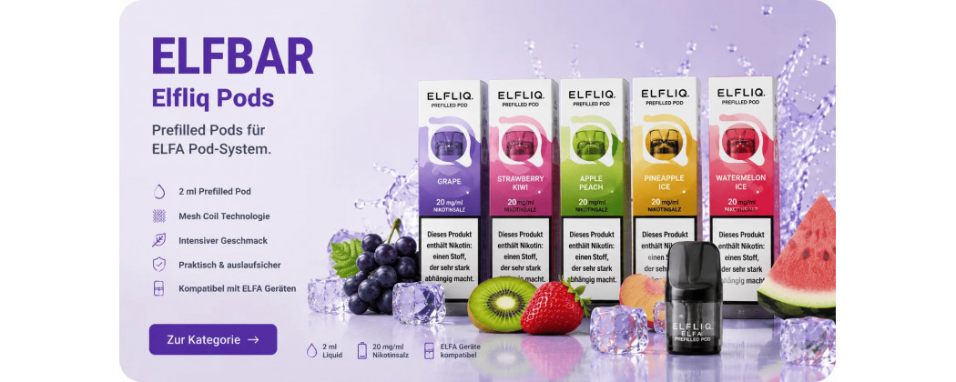 Elfbar Elfliq Pods kaufen – Prefilled Pods & Akku