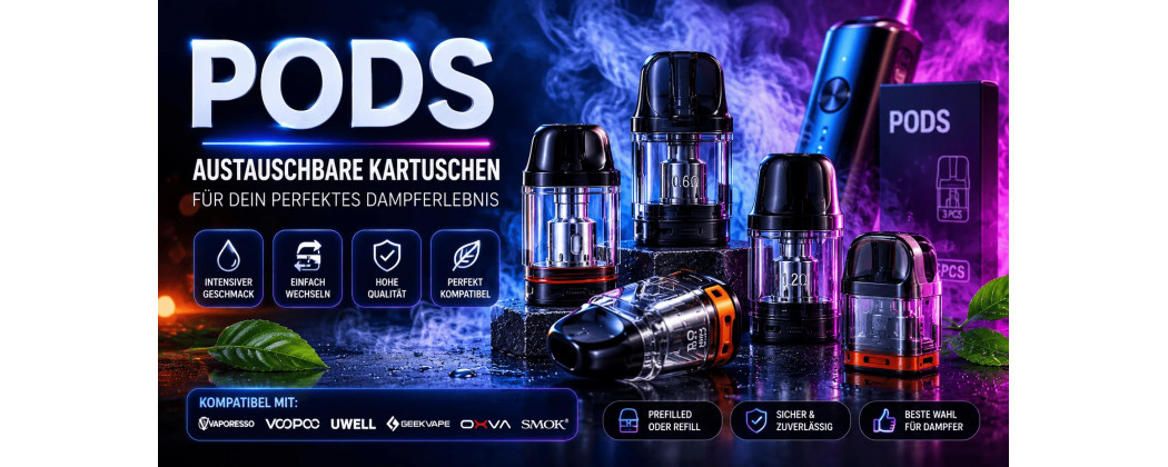 Pods – Kartuschen für E-Zigaretten
