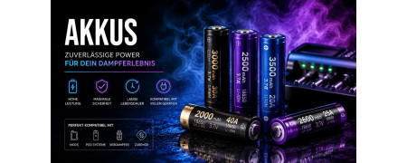 Akkus kaufen – Vape Akkus & 18650 Batterien für E-Zigaretten