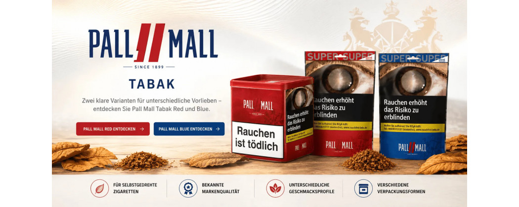 Pall Mall Tabak kaufen – Sorten im Überblick