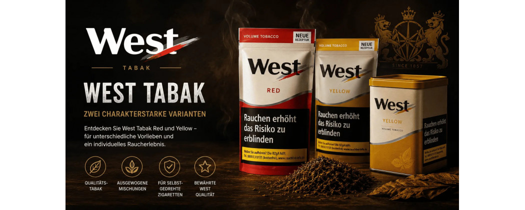 West Tabak kaufen – Red und Yellow vergleichen