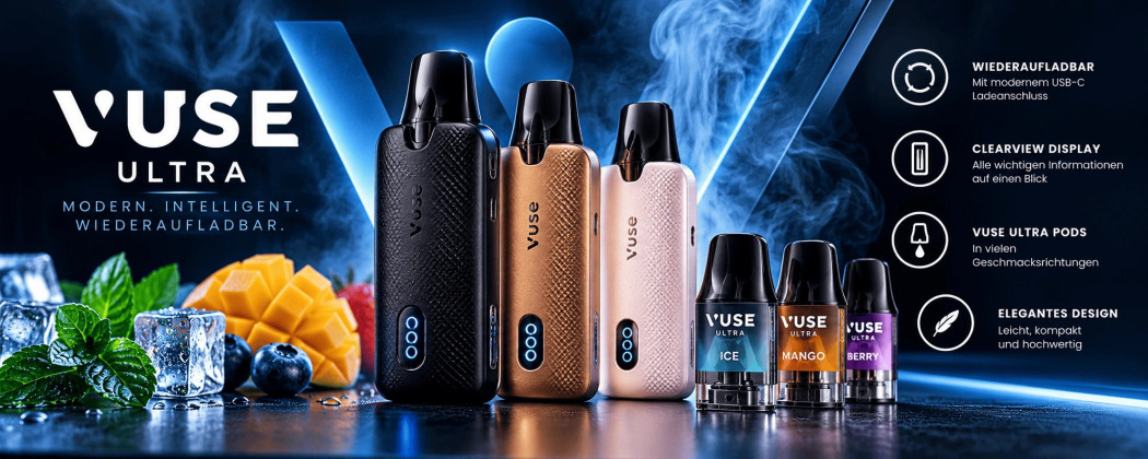 Vuse Ultra – Device Kit, Farben & Pods im Überblick