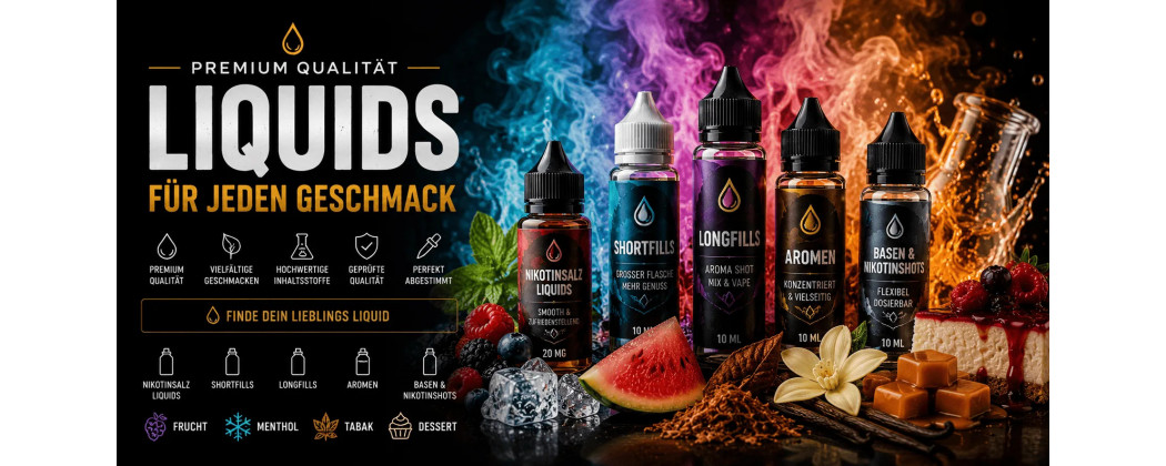 Liquids – E-Liquids & Aromen entdecken