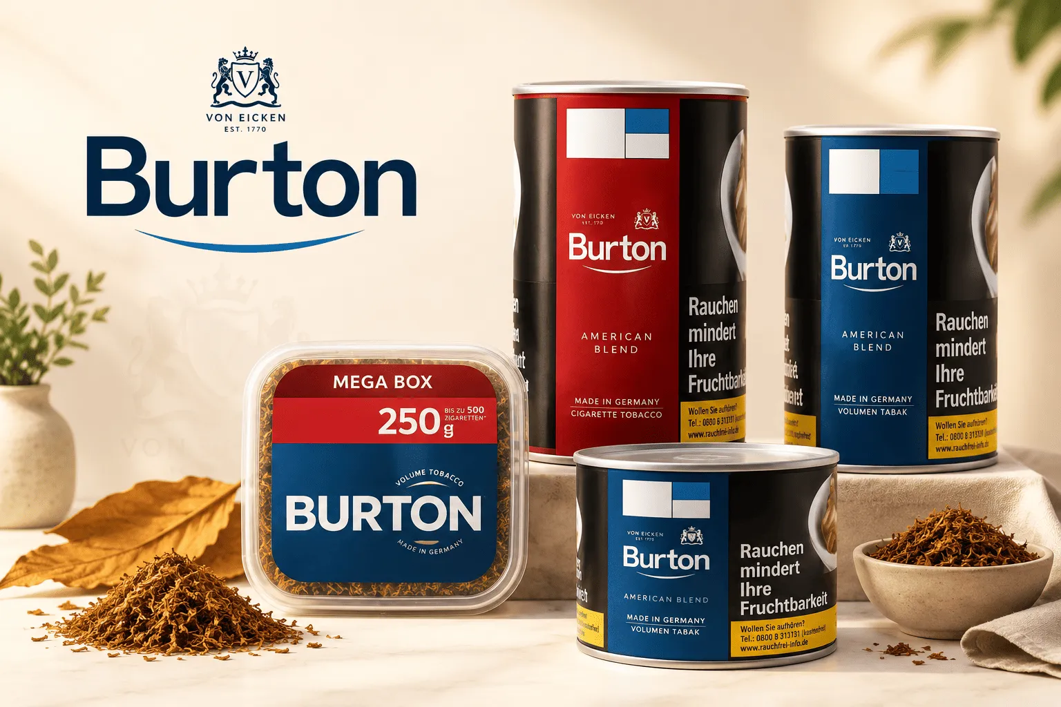 Burton Tabak – Sorten im Überblick