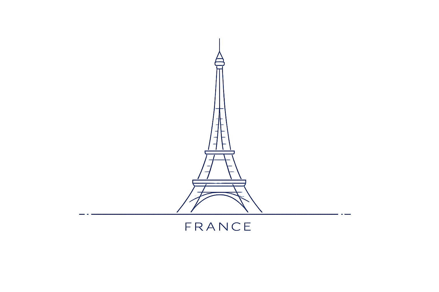 Eiffelturm als Symbol französischer Herkunft