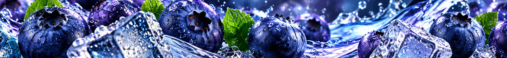 Blaubeeren als Illustration der Geschmacksrichtung Blueberry
