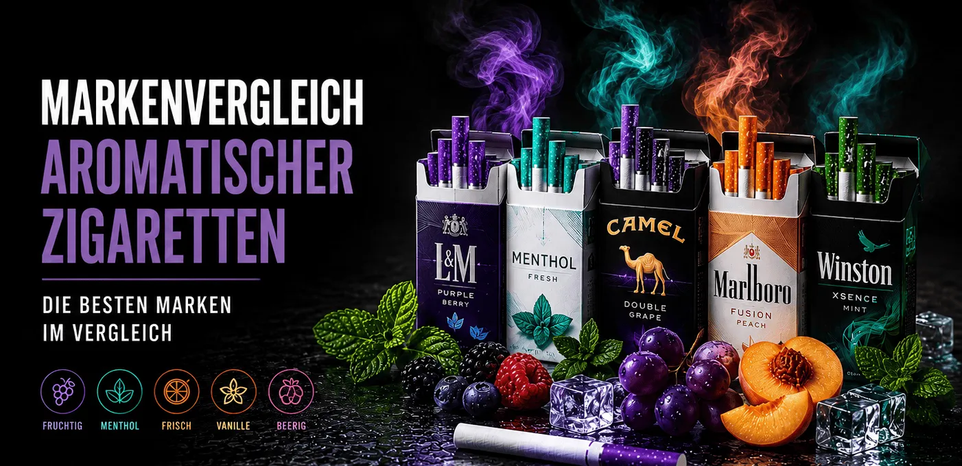 Markenvergleich aromatischer Zigaretten