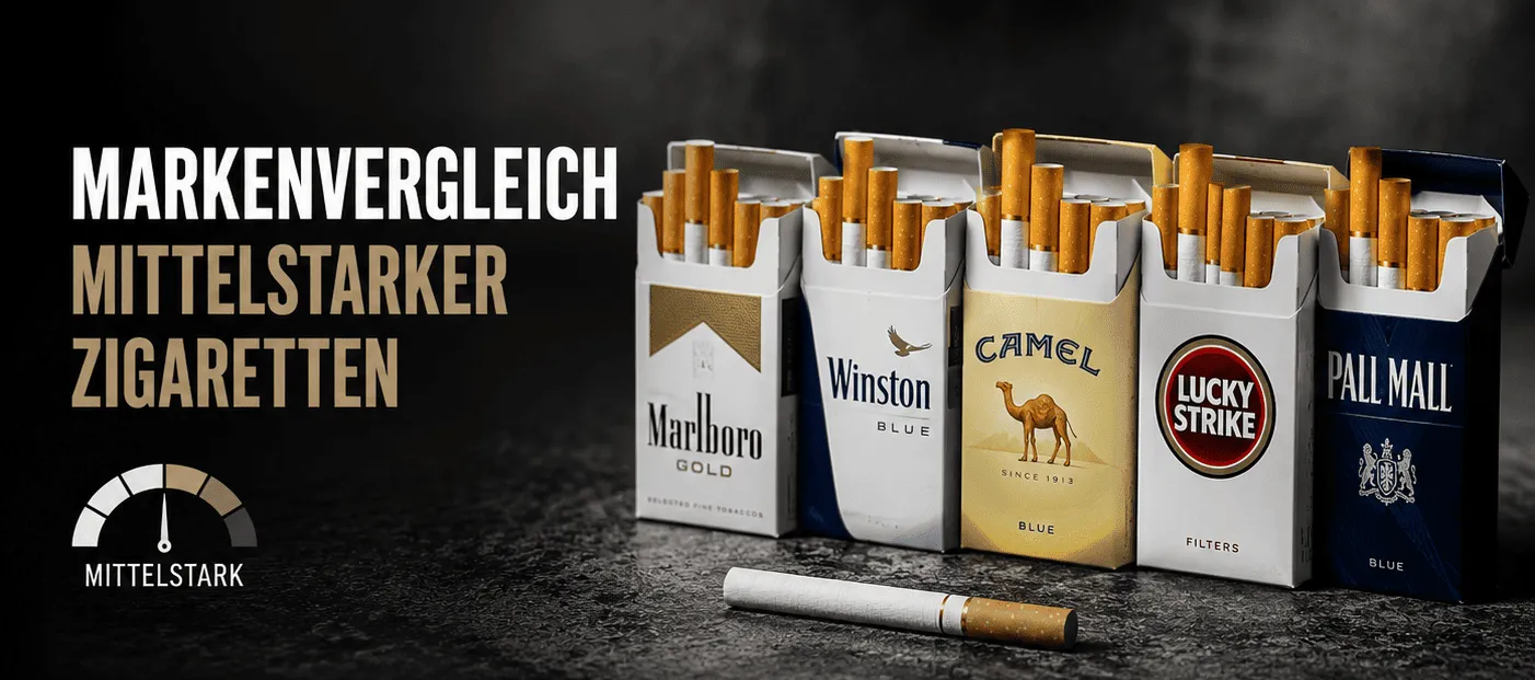 Markenvergleich mittelstarker Zigaretten