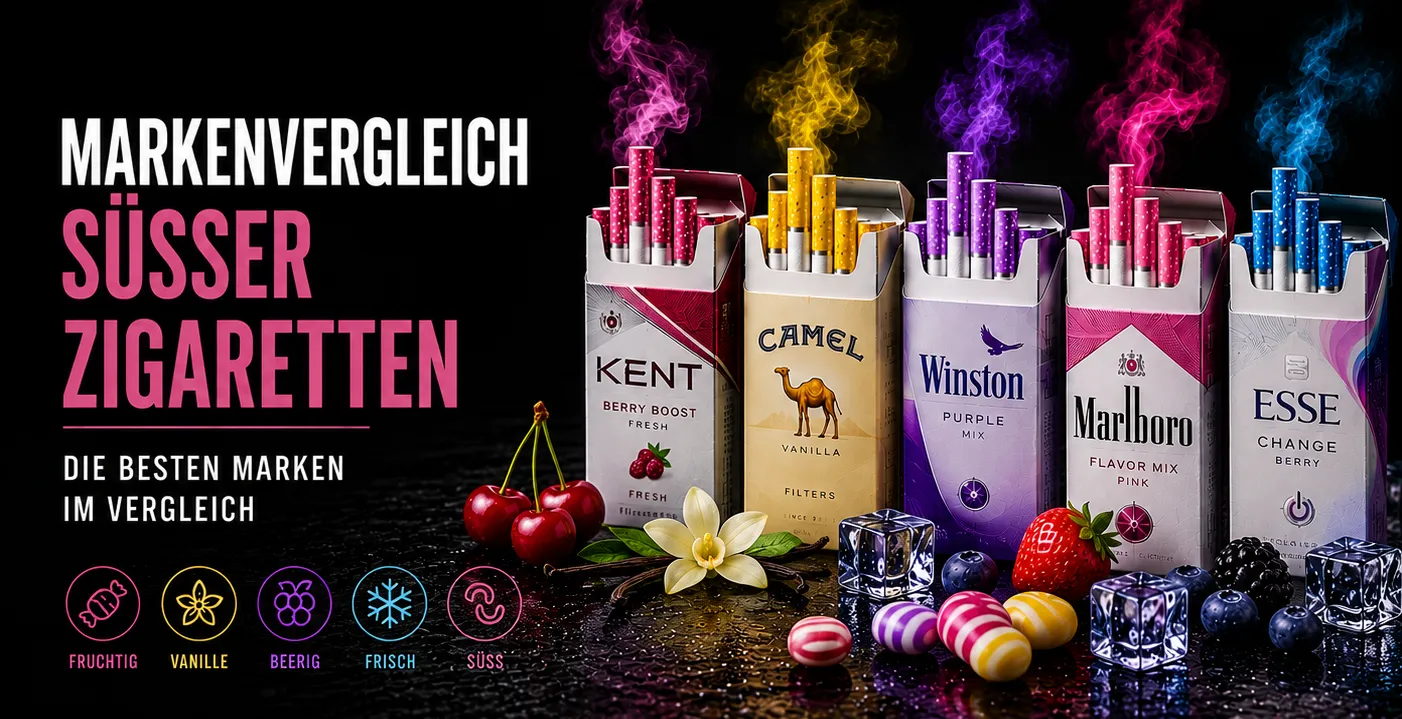 Markenvergleich süßer Zigaretten