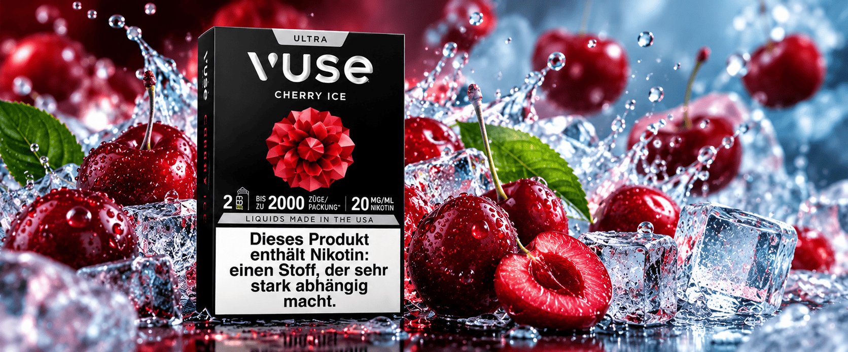 Vuse Cherry Ice mit Kirschen und Eis