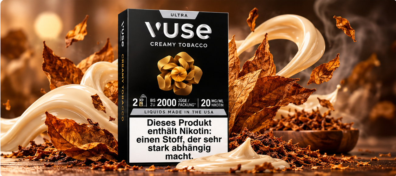 Vuse Creamy Tobacco Werbebanner