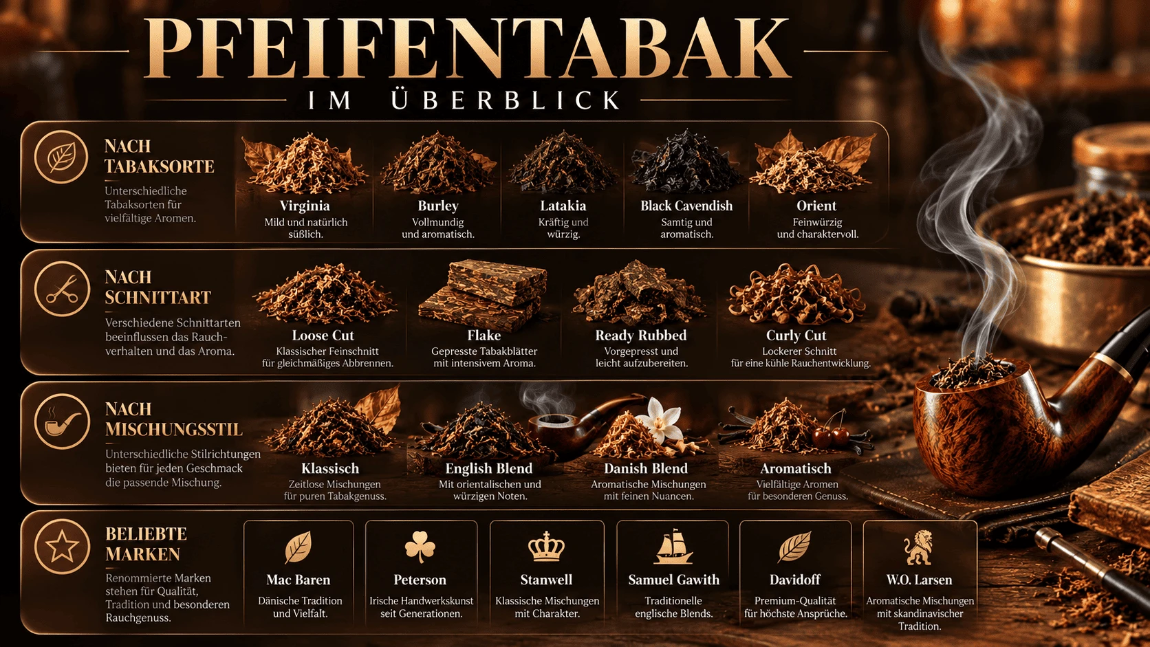 Pfeifentabak im Überblick