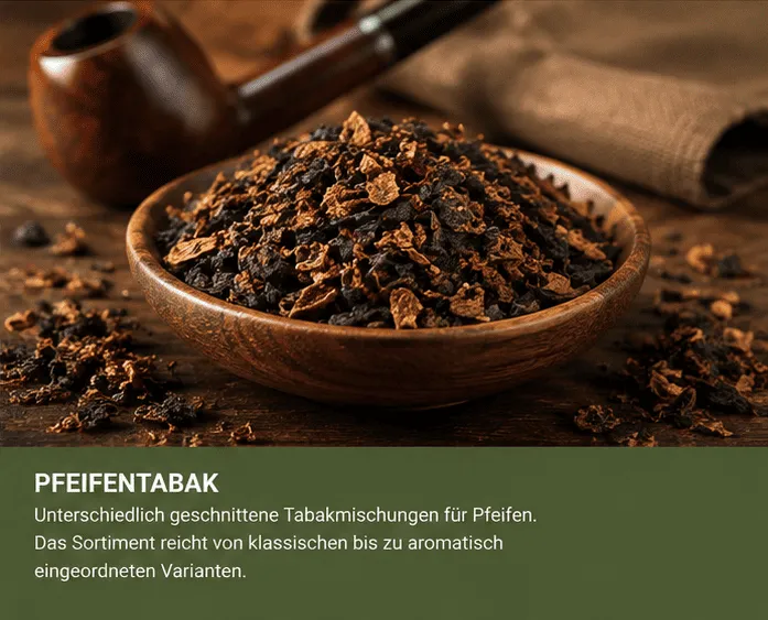 Pfeifentabak in unterschiedlicher Schnittform