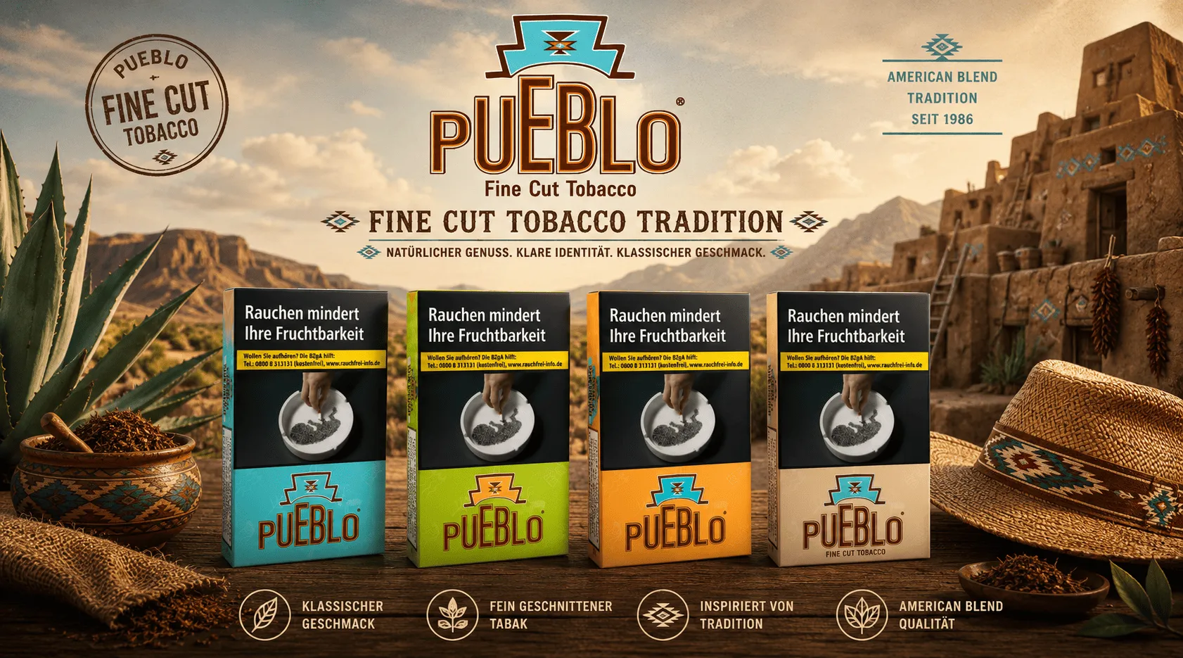 Pueblo Fine Cut Tobacco Tradition