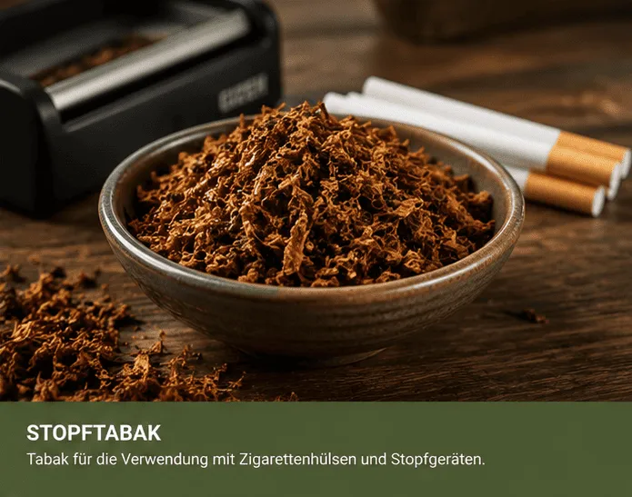 Stopftabak für Zigarettenhülsen und Stopfgeräte