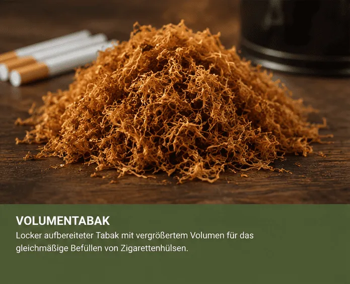 Locker aufbereiteter Volumentabak