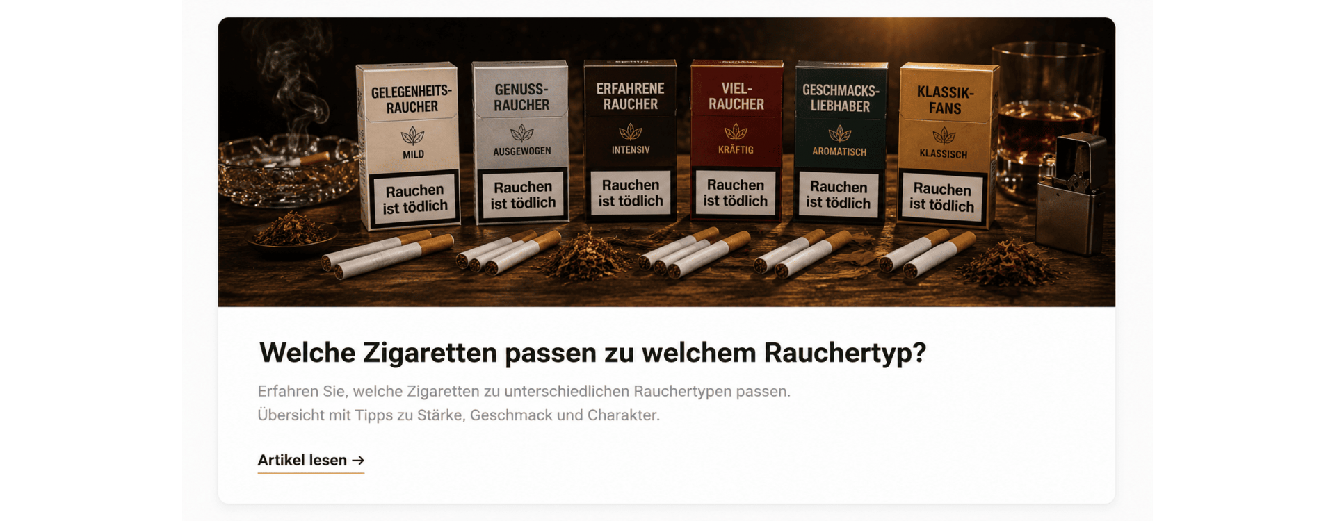 Zigaretten Kaufberatung