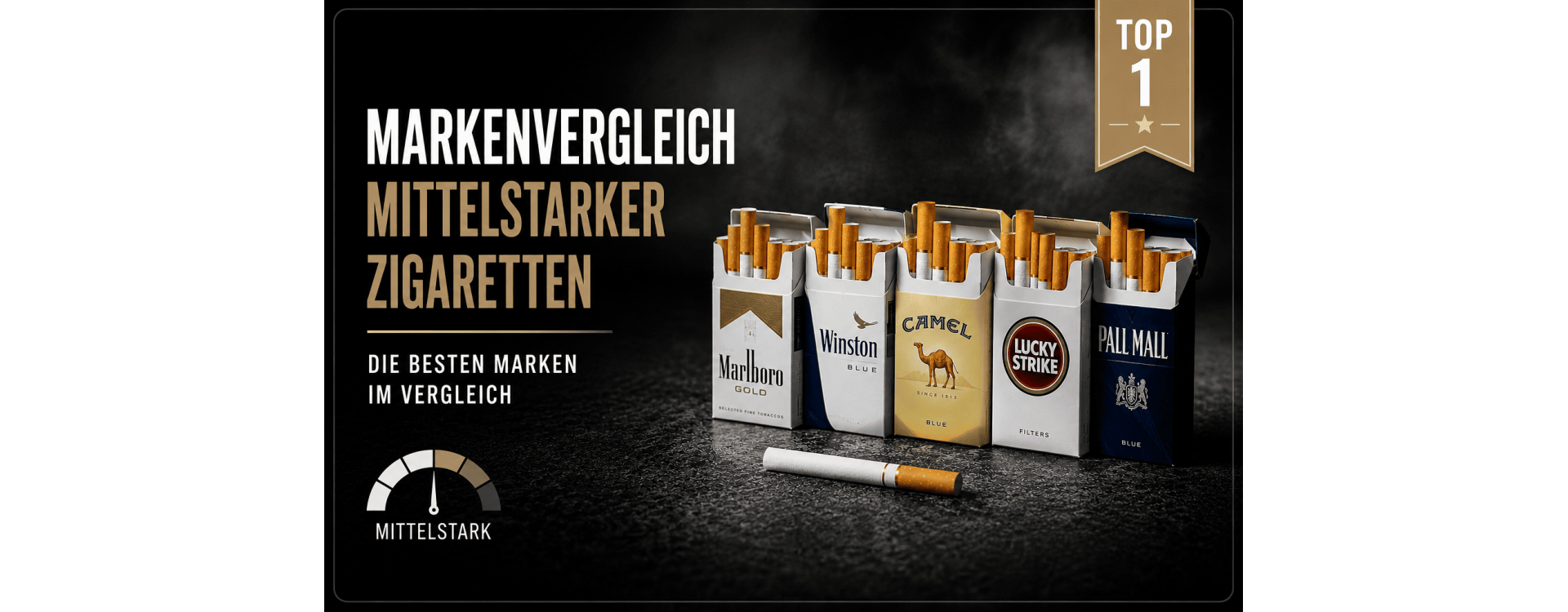 Markenvergleich mittelstarker Zigaretten