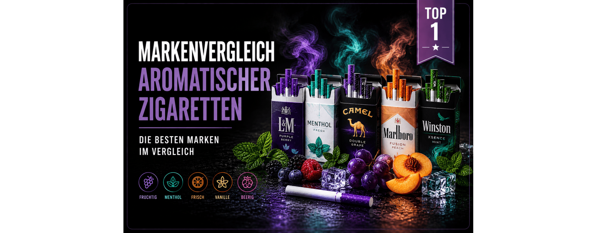 Markenvergleich aromatischer Zigaretten