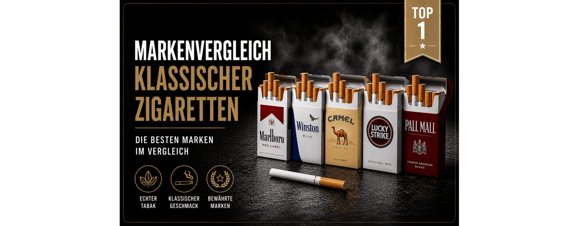 Markenvergleich klassischer Zigaretten﻿