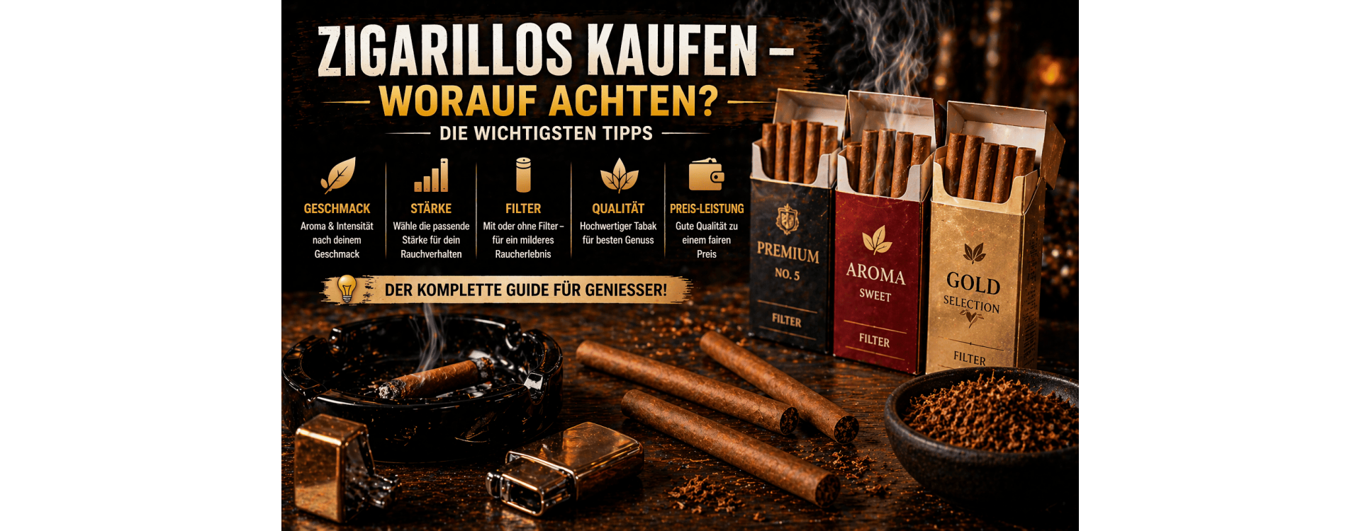 Zigarillos kaufen – Worauf achten? Die wiachtigsten Tipps