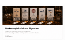 Markenvergleich leichter Zigaretten – Welche passen zu welchem Rauchertyp?